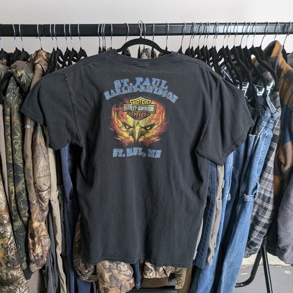 Vintage Harley-Davidson tee with front and back hits - Picture 2 of 4